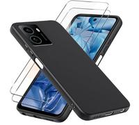 LYJERRY 2+1 Set Cristal Templado Compatible con HMD Pulse Plus/HMD Pulse Pro/HMD Pulse Funda Protectora Capa Cristal antirotura Antigolpes Fundas Carcasa Silicona Funda de Móvil Negro