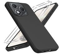 LYJERRY 2+1 Set Cristal Templado Compatible con Honor 400 Lite Funda Protectora Capa Cristal antirotura Antigolpes Fundas Carcasa Silicona Funda de Móvil Negro