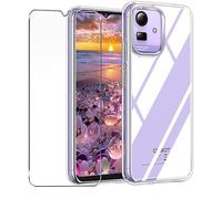 LYJERRY Funda Compatible con CUBOT Note 50 Carcasa con 1Pcs Cristal Templado para CUBOT Note 50 Capa,Funda Bumper Cover Transparente Case Silicona Gel Caja Caso