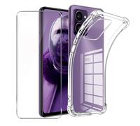 LYJERRY Funda Compatible con HMD Pulse Pro/HMD Pulse Plus/HMD Pulse Funda con Cristal Templado Protectora Capa Fundas Carcasa Silicona Funda de Móvil Cristal antirotura