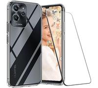 LYJERRY Funda Compatible con OUKITEL C32 Pro / C32 Carcasa con 1Pcs Cristal Templado para OUKITEL C32 Pro / C32 Capa,Funda Bumper Cover Transparente Case Silicona Gel Caja Caso