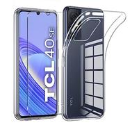LYJERRY Funda Compatible con TCL 40 SE Carcasa con 1Pcs Cristal Templado para TCL 40 SE Tapa,Funda Bumper Cover Transparente Case Silicona Gel Caja Caso