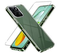 LYJERRY Funda con Cristal Templado Compatible con Honor 200 Smart, Funda para Honor 200 Smart Protectora Capa Antigolpes Fundas Carcasa Silicona Funda de Móvil Cristal antirotura Clear