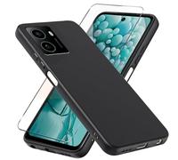 LYJERRY Funda + Cristal Templado Compatible con HMD Pulse Pro/HMD Pulse Plus/HMD Pulse, Antigolpes Fundas Carcasa para HMD Pulse Protectora Capa Silicona Negro Funda de Móvil Cristal antirotura