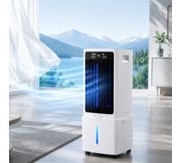 LYJIANGXIN Enfriador de Aire con Oscilación, Ventilador Evaporativo Portátil 10L/25L, Climatizador con Depósito de Agua, Mando a Distancia, 3 Velocidades, Temporizador para Interiores