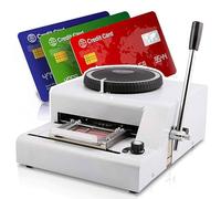 LYJIANGXIN Fabricador De Tarjetas De Visita DIY, Estampadora De Tarjetas De PVC, MáQuina Manual, 72 Caracteres, para La FabricacióN De Tarjetas VIP/IdentificacióN De 85.5 X 55mm