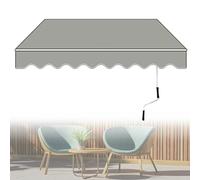 LYJIANGXIN Toldo Retráctil para Terraza y Jardín, 2x1.5m/3x2.5m/4x3m Toldo Solar Manual Manivela, Hidrófuga y Resistente a los Rayos UV, Estructura Aluminio para Balcón, Deck, Piscina, Puerta-Ventana