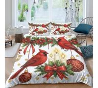 LYJSMDAAA Red Cardinal Style Funda de Edredón Microfibra 3 Piezas Impresión 3D Cierre de Red Cardinal Estilo Funda Edredon Fundas de Almohada Antibacteriana Lavables for Familia Single（135x200cm）