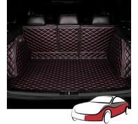 LYJXD Cobertura Completa Coche Alfombrillas Maletero para Nissan X-Trail III (T33) 2022 2023 2024 2025 5-Seat, Impermeable Cuero Funda Maletero Protector Accesorios,Black+Red
