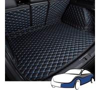 LYJXD Cobertura Completa Coche Alfombrillas Maletero para Nissan X-Trail III (T33) 2022 2023 2024 2025 5-Seat, Impermeable Cuero Funda Maletero Protector Accesorios,Black+Blue