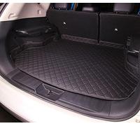 LYJXD Coche Alfombrillas Maletero Cuero para Nissan X-Trail III (T33) 2022 2023 2024 2025 7-Seat, Alfombra Protectora Bandeja Forro Impermeable Antideslizante Interior Accesorios,Black Plus