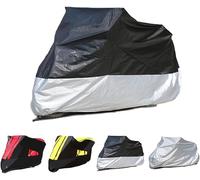 LYJXD Fundas Motos para Honda PCX 125 PCX 150 PCX125 PCX150, Impermeable Anti Nieve Antipolvo Todo Clima UV Motocicleta Protector Fundas Accesorios,Black-Silver