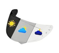 LYJXD Lente de Visera Casco de Motocicleta para HJC C10 HJ-34P, UV Antivaho Visera de Lente Casco Accesorios Cascos de Moto,Normal-D Clear/Deep Black