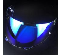 LYJXD Lente de Visera Casco de Motocicleta para HJC HJ33 i90, UV Antivaho Visera de Lente Casco Accesorios Cascos de Moto,Normal-D Aurora Blue