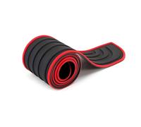 LYJXD Tira Protectora de Paragolpes Trasero para Fiat Panda 312 319 2012-2022 2023 2024 2025, Protector de Parachoques Maletero de Goma Coche Antiarañazos,90cm*7cm-Black-Red