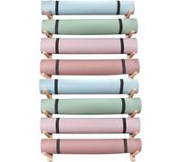 LYJYUJIE Organizador de Gimnasio Soporte de Pared for Esterilla de Yoga, de 2 a 9 Niveles, de Madera, for Rodillos de Espuma y esterillas de Yoga para Estudio de Yoga en casa~/
