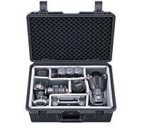 Lykus PVC2 Maletín/Maleta/Estuche/Case Impermeable con Divisores Acolchados para Cámaras, Lentes, Pequeños Estabilizadores, Drones Dual dji Mavic/Air/Mini/Flip [Solo MALETÍN]