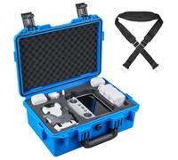 Lykus Titan MM410 Maletín/Maleta/Estuche/Case Impermeable para dji Mini 4 Pro/Mini 3/Pro y dji RC2/RC/RC-N2/N1, Azul con Correa de Hombro, Compatible con Correa RC y hasta 7 baterías [Solo MALETÍN]