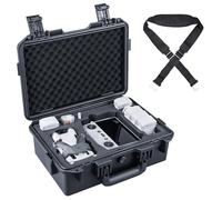 Lykus Titan MM410 Maletín/Maleta/Estuche/Case Impermeable para dji Mini 4 Pro/Mini 3/Pro y dji RC2/RC/RC-N2/N1, Negro con Correa de Hombro, Compatible con Correa RC y hasta 7 baterías [Solo MALETÍN]