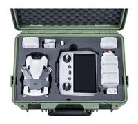 Lykus Titan MM410 Maletín/Maleta/Estuche/Case (Verde) Impermeable para dji Mini 4 Pro/Mini 3/Pro y dji RC2/RC/RC-N2/N1, Compatible con Correa RC y hasta 7 baterías [Solo MALETÍN]