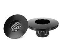 Lykvrii Paquete de 3 macetas de red de 6 pulgadas para cubos hidropónicos de 5 y 3.5 galones, tapa de red de borde ancho, tapas de cestas hidropónicas DWC, color negro