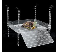 LYL LEYOULAND Plataforma Colgante para Tortugas, rampa acuática para Reptiles, terraza de Tortuga, Accesorios para Tanque de Tortuga (Grande)