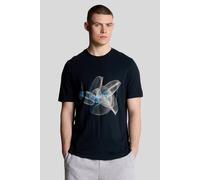 Lyle & Scott 3d Line Graphic T-shirt Dark Navy Talla: L | Camisetas con Decoración Impresa Outlet | Hombre | Azul