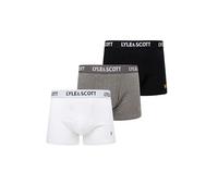 Lyle & Scott Barclay Bañador, Multicolor (Bright White/Black/Grey Marl 004), Medium (Talla del Fabricante: Medium) (Pack de 3) para Hombre