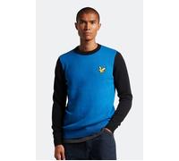 Lyle & Scott Block Marl Crew Neck Bright Blue Marl/jet Black Talla: S | Jerséis Outlet | Hombre | Azul