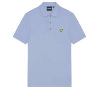 Lyle & Scott Branded Chest Logo Blue Smoke Polo Shirt