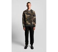 Lyle & Scott Brushed Camouflage Crew Neck Jumper M Negro