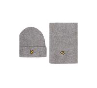 Lyle & Scott Brushed Scarf And Beanie Set T.U Gris