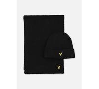 Lyle & Scott Brushed Scarf And Beanie Set T.U Negro