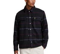 Lyle & Scott Brushed Tartan Muddy Navy Overshirt Jacket