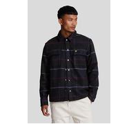 Lyle & Scott Brushed Tartan Overshirt Muddy Navy Talla: XS | Chaquetas finas Outlet | Hombre | Azul
