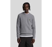 Lyle & Scott Cable Crew Neck Jumper Mid Grey Marl Talla: XXL | Jerséis Outlet | Hombre | Gris