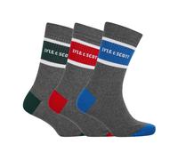 Lyle & Scott Calcetines Medios Deportes para Hombre Packs de 3 (GT7151)