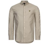 Lyle & Scott Camisa De Manga Larga Casual Para Hombre Regular Fit Beige Nueva