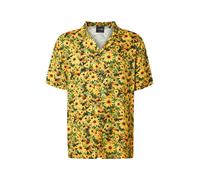 Lyle & Scott Camisa 'Wild Garden' marrón oscuro / amarillo / verde oscuro / naranja M marrón oscuro / amarillo / verde oscuro / naranja