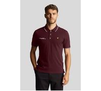 Lyle & Scott Co-ordinate Print Tipped Polo Shirt Burgundy/ Mid Grey Marl Talla: S | Polos Outlet | Hombre | Gris