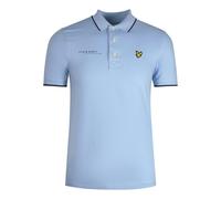 Lyle & Scott Co-Ordinates Print Tipped Collar Light Blue Polo Shirt