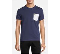 Lyle & Scott Contrast Pocket T-shirt Navy/ White Talla: S | Camisetas con Decoración Impresa Outlet | Hombre | Blanco