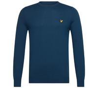 Lyle & Scott Cotton Merino Crew Neck Jumper Apres Navy Blue Sweater
