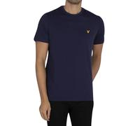 Lyle & Scott Camiseta cuello redondo lisa algodón orgánico Azul marino L