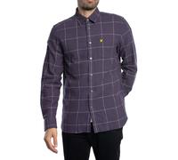 Lyle & Scott de los hombres Camisa de franela con cuadros de pata de gallo, Púr