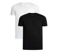 Lyle & Scott de los hombres Pack de 2 camisetas básicas con bolsillo, Multicolor