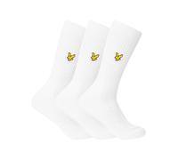 Lyle & Scott de los hombres Pack de 3 calcetines deportivos Hamilton, Blanco