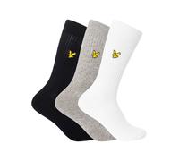 Lyle & Scott de los hombres Pack de 3 calcetines premium Hamilton, Blanco