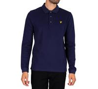 Lyle & Scott de los hombres Polo de manga larga, Azul
