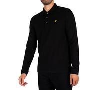 Lyle & Scott de los hombres Polo de manga larga, Negro